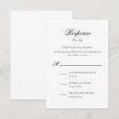 ベトナム語と英語の両方が記載された返信カード 招待状 (正面/裏面)