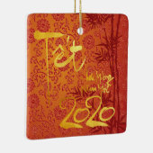 ベトナム語テート2020イン金ゴールドスクエア飾CO セラミックオーナメント (右)