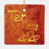 ベトナム語テート2020イン金ゴールドスクエア飾CO セラミックオーナメント (裏面)