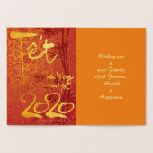 ベトナム語テート2020イン金ゴールド飾ラグジュアリーGC 箔カード (内部)