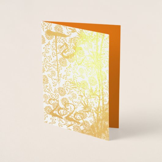 ベトナム語テート2020イン金ゴールド飾ラグジュアリーKGC 箔カード (正面)