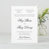 ベトナム語バイリンガル招待状クラシックスクリプト 招待状 (スタンド正面)