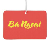 ベトナム語（母方）祖母 – Ba Ngoi ạ カーエアーフレッシュナー (裏面)