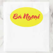 ベトナム語（母方）祖母 – Ba Ngoi ạ 楕円形シール (バッグ)