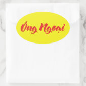 ベトナム語（母方）祖父 – ウンゴイạ語 楕円形シール (バッグ)