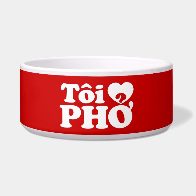 ベトナム語　私はフォーを愛してる (Tôi ❤ PHỞ) ボウル (正面)