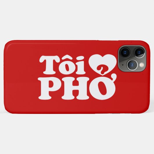 ベトナム語 私はフォーを愛してる (Tôi ❤ PHỞ) Case-Mate iPhoneケース (裏面(横))