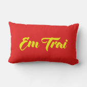 ベトナム語（若い）ブラザー – Em Trai ～ế Ting Vitệ ランバークッション (裏面)