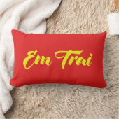 ベトナム語（若い）ブラザー – Em Trai ～ế Ting Vitệ ランバークッション (ブランケット)