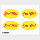 ベトナム語(若い)ブラザー – Em Trai ~ế Ting Vitệ 楕円形シール (シート)