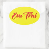 ベトナム語(若い)ブラザー – Em Trai ~ế Ting Vitệ 楕円形シール (バッグ)