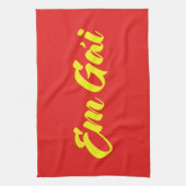 ベトナム語（若い）姉妹 – Em Gai ～ế Ting Vitệ キッチンタオル (縦)