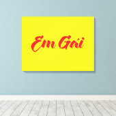 ベトナム語（若い）姉妹 – Em Gai ～ế Ting Vitệ キャンバスプリント (インサイチュ (ウッドフロア))