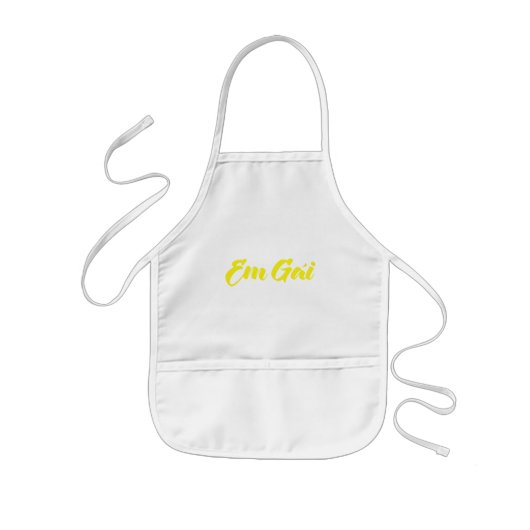 ベトナム語（若い）姉妹 – Em Gai ～ế Ting Vitệ 子供用エプロン (正面)