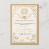 ベトナム語・英語二か国語結婚式招待状 エンクロージャーカード (正面)