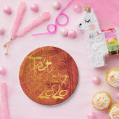 ベトナム語Tleet 2020の金ゴールド飾パーティーPP ペーパープレート (パーティー)