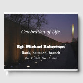 ベトナム退役軍人とワシントン記念館 ゲストブック (正面)