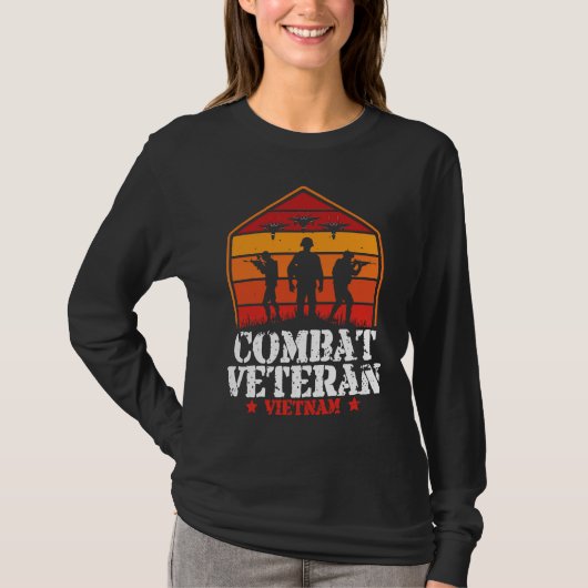 ベトナム退役軍人の日 お父さん お祖父さんへの戦闘退役軍人ギフト Tシャツ (正面)