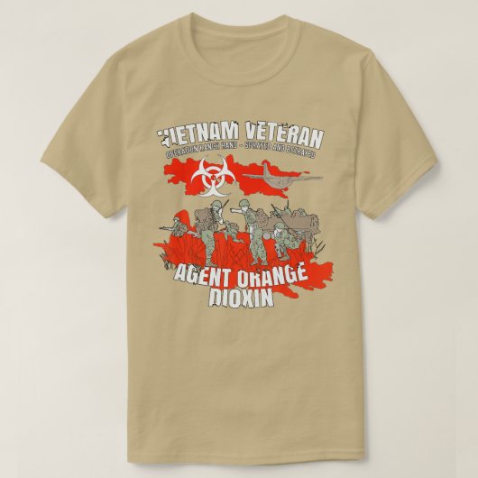 ベトナム退役軍人エージェントのオレンジ溶射裏切り Tシャツ (デザイン正面)