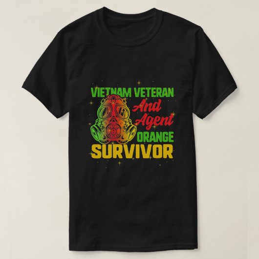 ベトナム退役軍人オレンジ代理人サバイバー Tシャツ (デザイン正面)