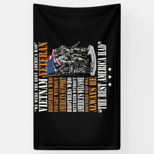 ベトナム退役軍人ザ最高のアメリカ誇りを持ったは 横断幕 (縦)
