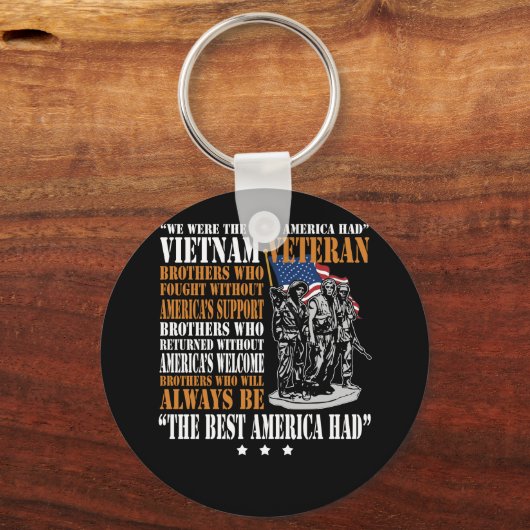 ベトナム退役軍人ザ最高のアメリカ誇りを持ったTシャツ キーホルダー (正面)