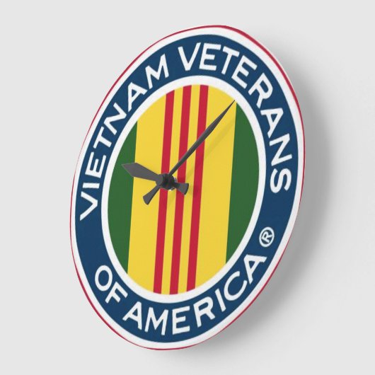 ベトナム退役軍人ズオブアメリカ時計 ラージ壁時計 (傾斜)