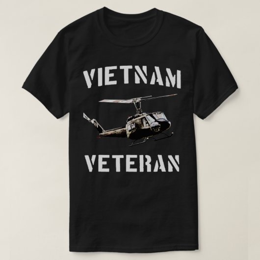 ベトナム退役軍人ベトナム退役軍人UH-1ホイバイダーティ Tシャツ (デザイン正面)