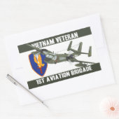 ベトナム退役軍人モホーク 長方形シール (封筒)