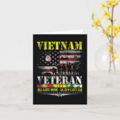 ベトナム退役軍人ヴィンテージ旗記念退役軍人 カード (黄色い花)