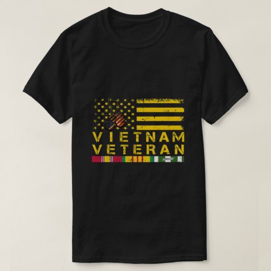 ベトナム退役軍人動揺してアメリカ国旗178 Tシャツ (デザイン正面)