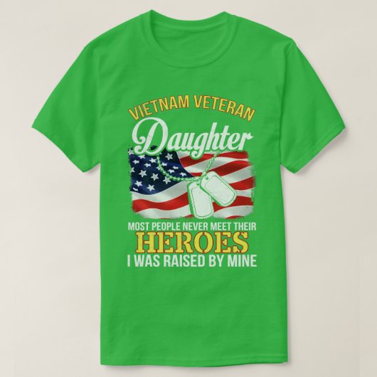 ベトナム退役軍人娘の人々はヒーローに会わない Tシャツ (デザイン正面)