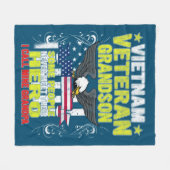 ベトナム退役軍人孫 フリースブランケット (正面(横))