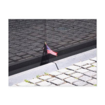 ベトナム退役軍人慰霊碑とアメリカ国旗