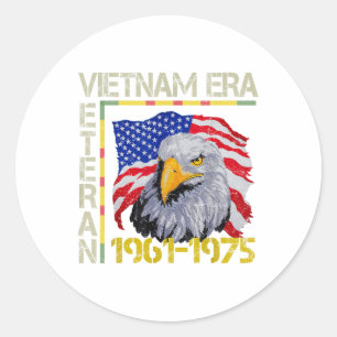 ベトナム退役軍人時代1961年1975年記念国旗アメリカ ラウンドシール