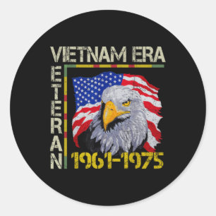 ベトナム退役軍人時代1961年1975年記念国旗 ラウンドシール