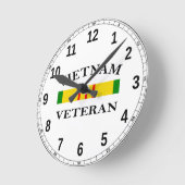 ベトナム退役軍人時計 ラウンド壁時計 (傾斜)