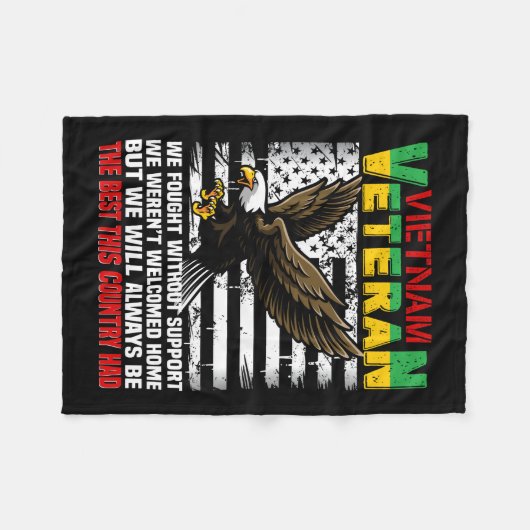 ベトナム退役軍人私たちはずっ最高のとこのCO フリースブランケット (正面(横))