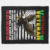 ベトナム退役軍人私たちはずっ最高のとこのCO フリースブランケット (正面(横))