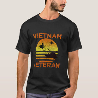 ベトナム退役軍人長袖Tヘリコプター空襲 Tシャツ
