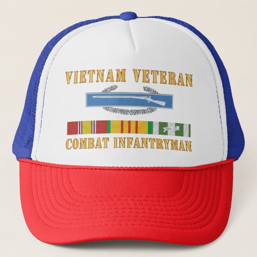 ベトナム退役軍人- Cbt Infantryman w CIB VN SVC キャップ (正面)