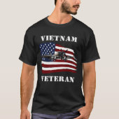 ベトナム退役軍人A-1スカイレイダー米国国旗 Tシャツ (正面)