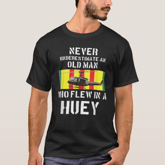 ベトナム退役軍人Vet Uh-1 Hueyヘリコプター Tシャツ (正面)