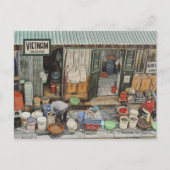 ベトナム通りライフ、カスタマイズ可能な日付はがき ポストカード (正面)