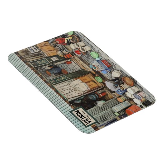 ベトナム通りライフ、カスタマイズ可能な日付 マグネット (右側)