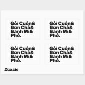 ベトナム通り食品 長方形シール (シート)