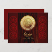 ベトナム青銅製ドラムス0x年始2021カード インビテーションポストカード (正面/裏面)