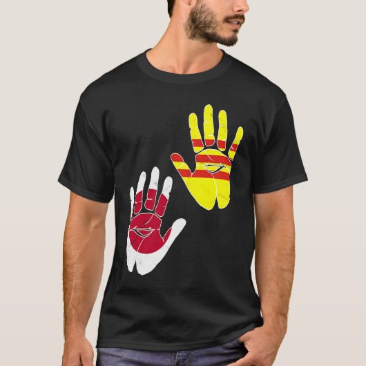 ベトナム ビエットキュー 国旗 日本 日本 誇り混じり Tシャツ (正面)