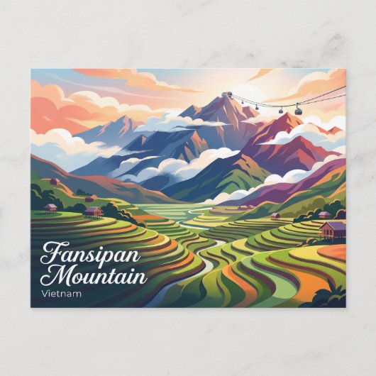 ベトナム ファンシーパン山 ポストカード (正面)