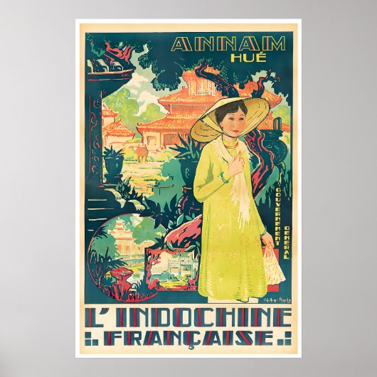 ベトナム・フエの旅行ポスターアート ポスター (正面)